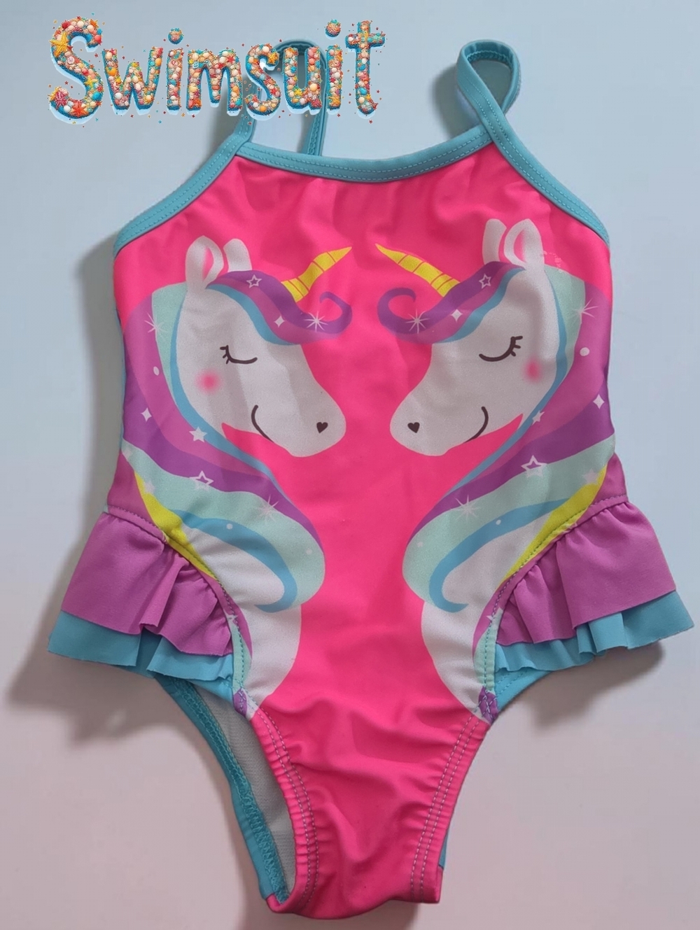 *1199 flower Swimsuit Girls 12 months